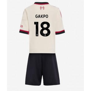 Liverpool Cody Gakpo #18 Seconda Maglia Bambino 2025-26 Manica Corta (+ Pantaloni corti)